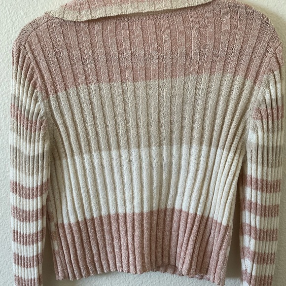 NEW SADIE & SAGE sunny afternoon striped sweater in coral pink - Picture 8 of 8